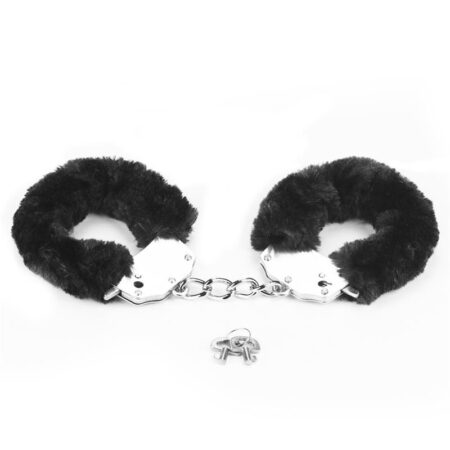 Metal Handcuffs Black Furry