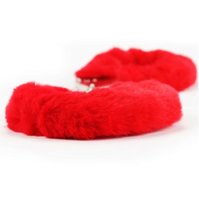 Handcuffs with Fur Red