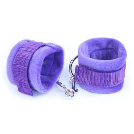 Handcuffs & Velcro & Long Fur Purple