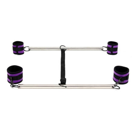 Double Spreader Bar & Cuffs Adjustable Purple
