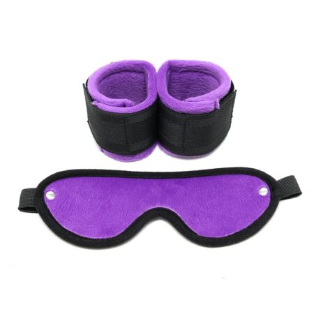 Handcuffs & Mask Adjustable Purple