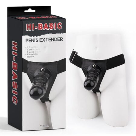 Strap-On Harness & Hollow Dildo Penis Extender 7.5