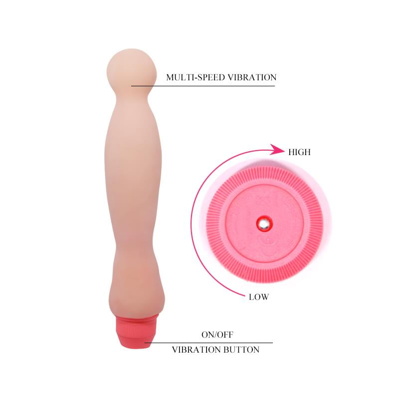 Vibrating Dildo Flesh 22cm